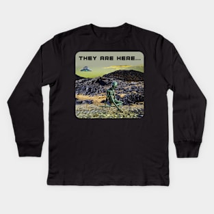 UFO's and Aliens - They are here... Kids Long Sleeve T-Shirt